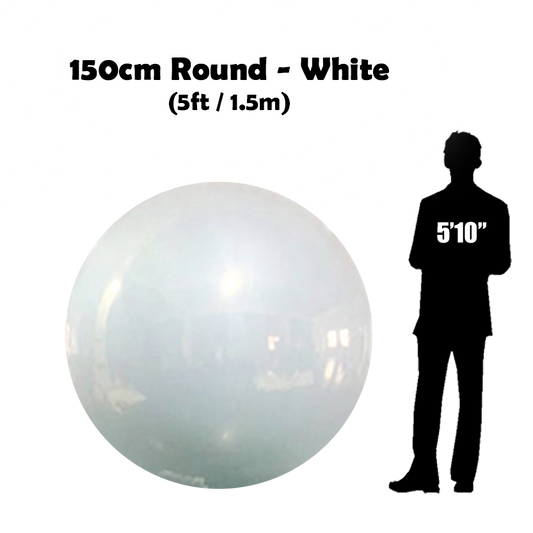 Buy Inflatable 150 centimeters Shiny Round White Sphere