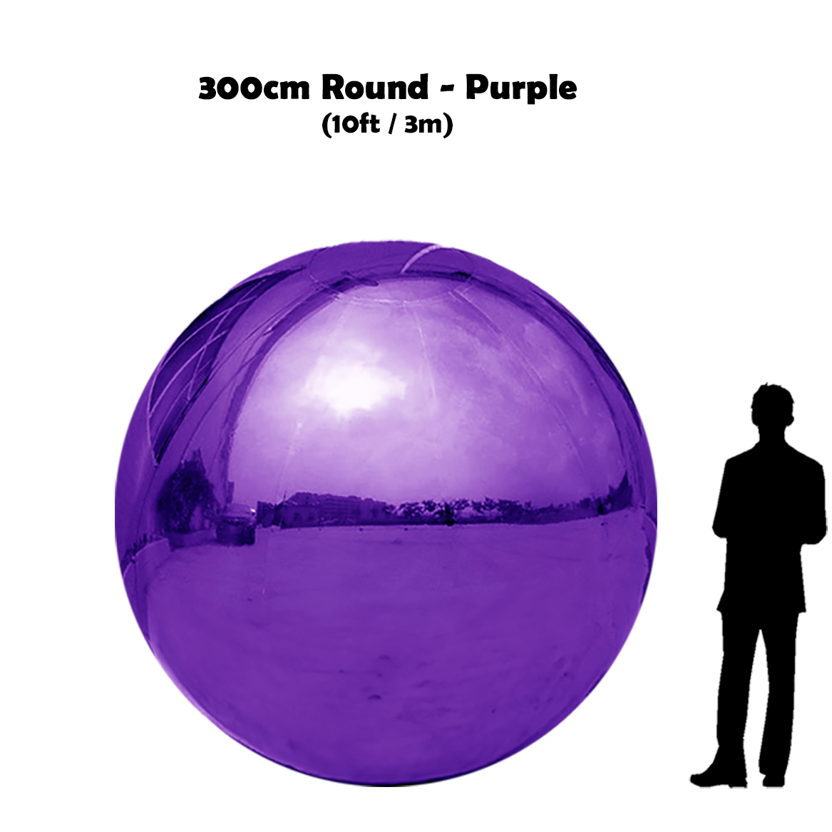 300cm sphere purple