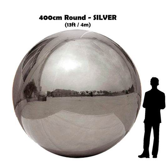 Giant Silver Mirror Ball 4m 13 Ft Round