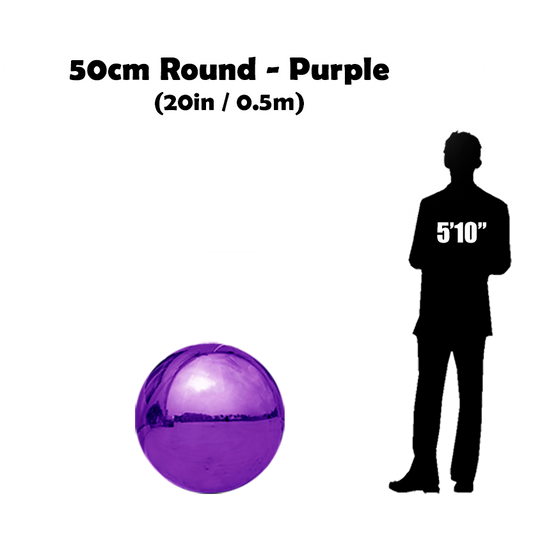 50cm round purple ball
