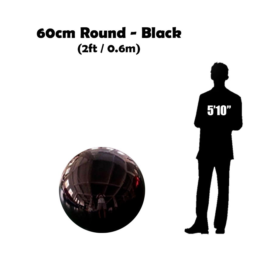 Black 60cm round ball