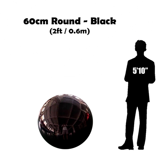 Black 60cm round ball
