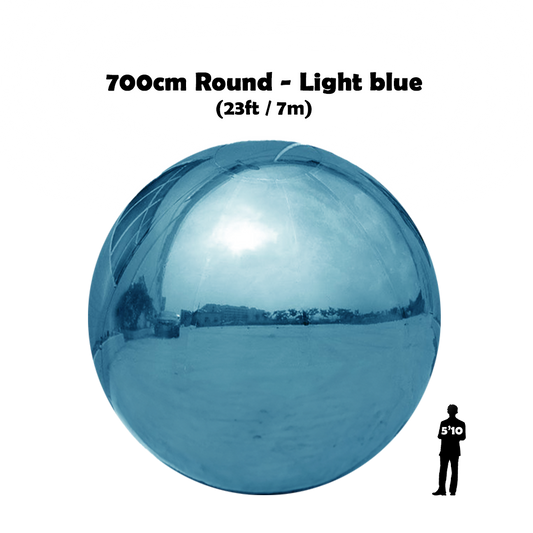 700cm light blue round big shiny ball