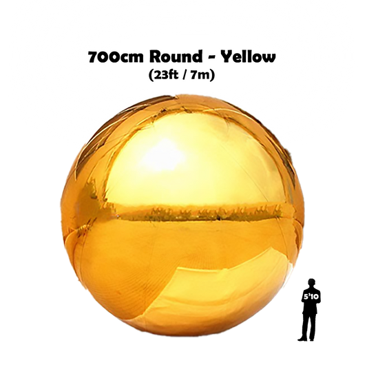 700cm Round Yellow Shiny Ball