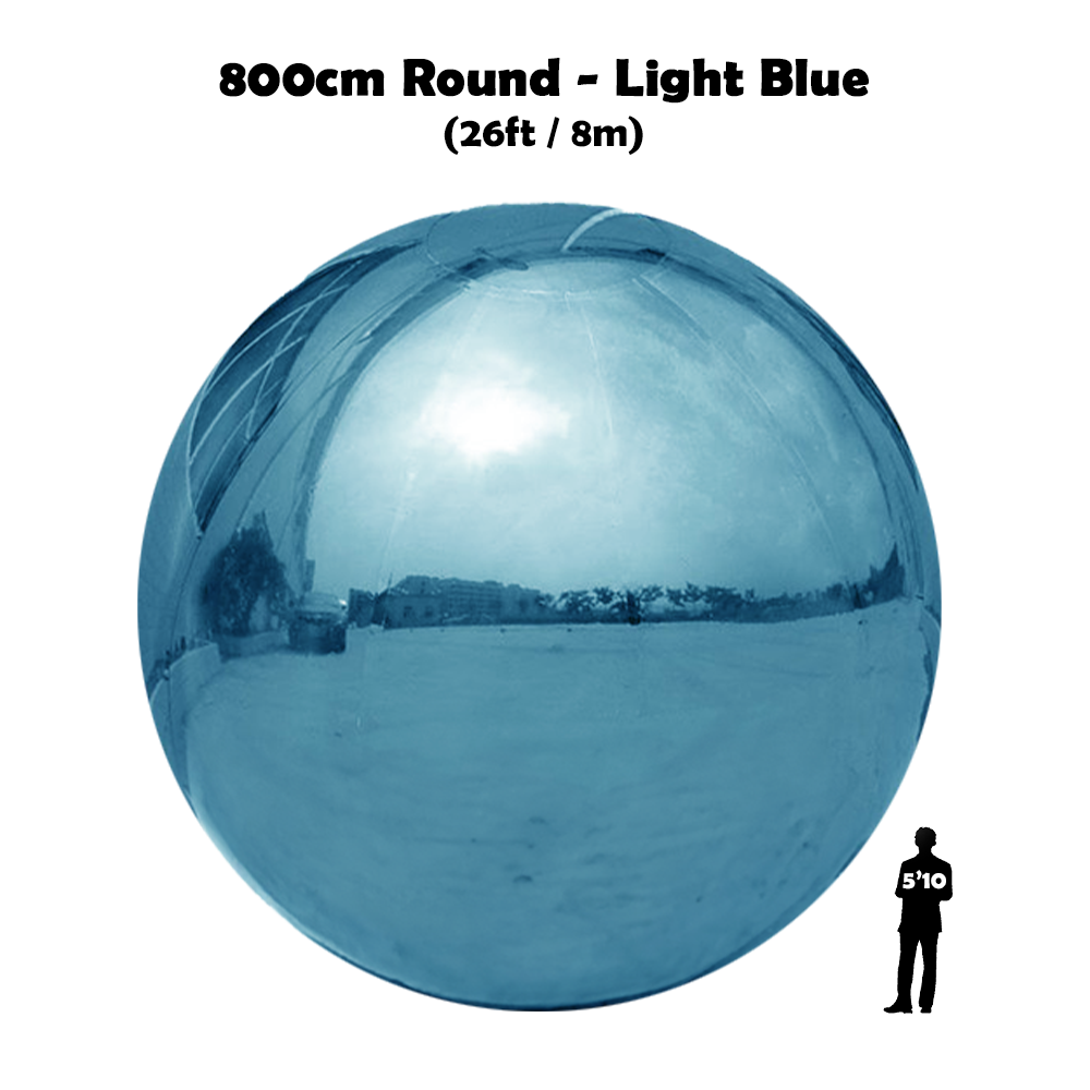 800cm light blue round big shiny ball