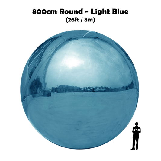 800cm light blue round big shiny ball