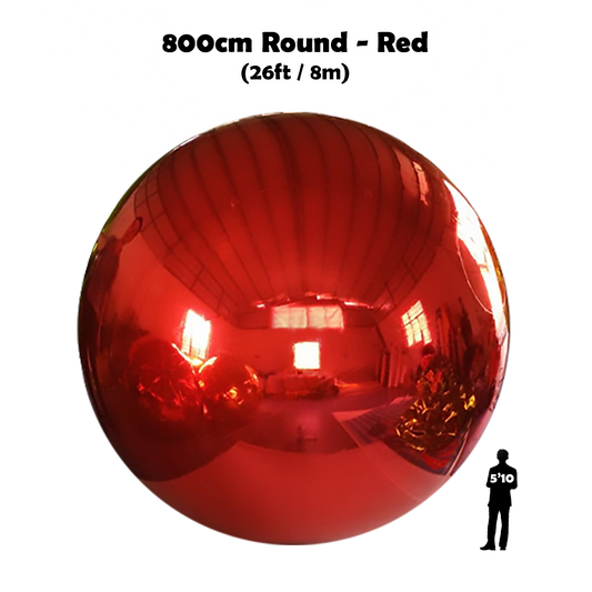 26 feet red shiny ball
