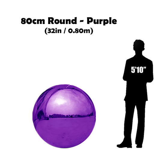 80cm round purple ball