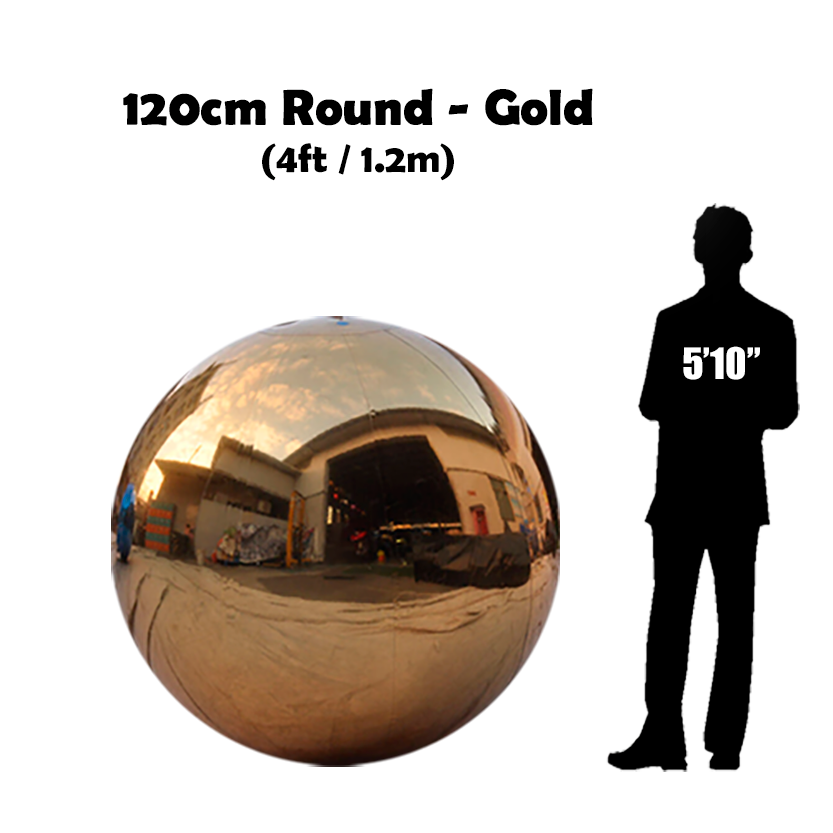 Buy Inflatable 120 centimeters Shiny Round Gold Sphere