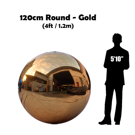 Buy Inflatable 120 centimeters Shiny Round Gold Sphere