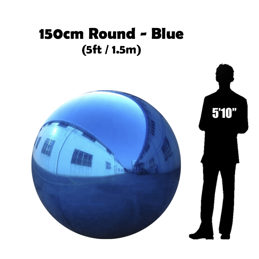 Buy Inflatable 150 centimeters Shiny Round Blue  Sphere