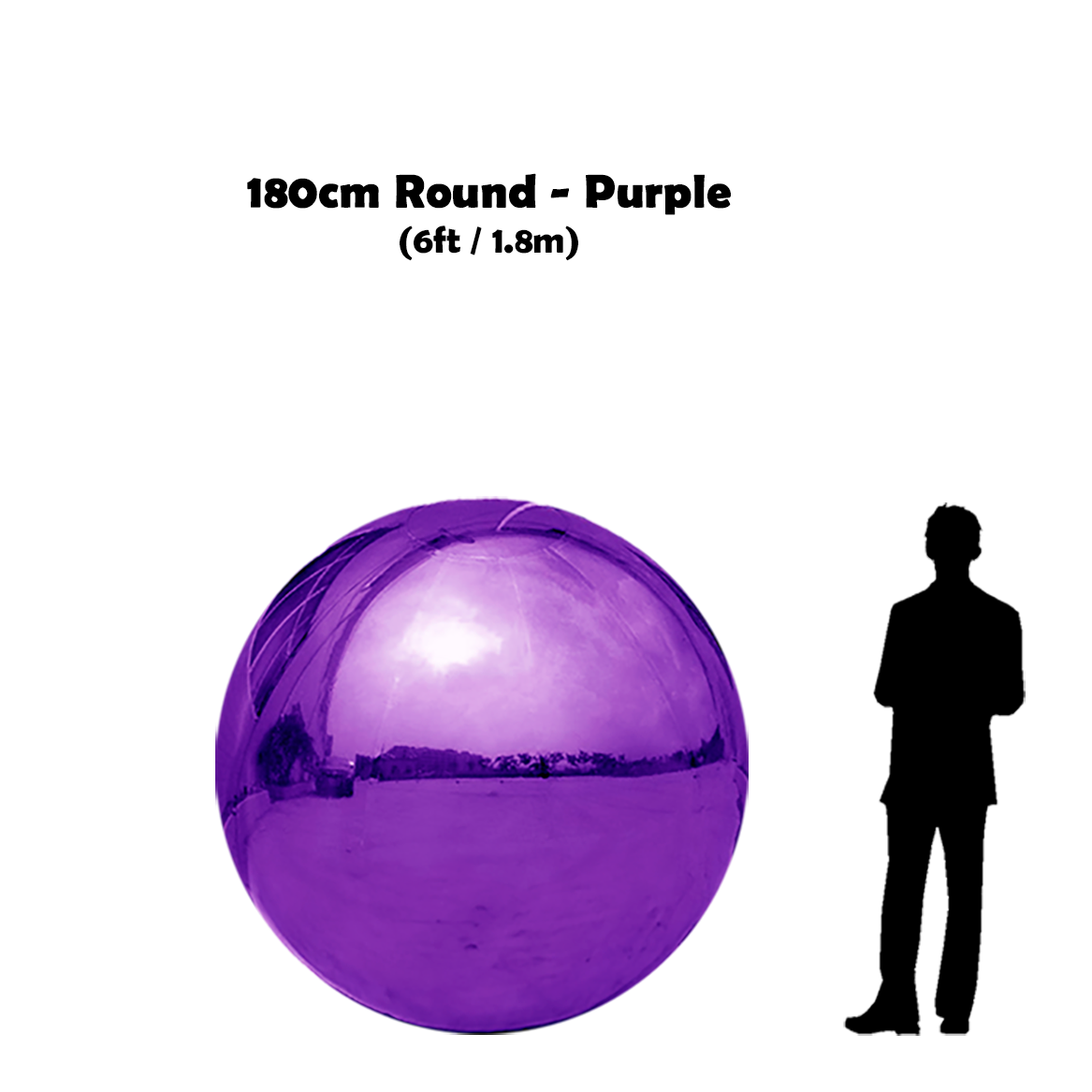 180cm round purple ball