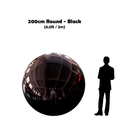 200 cm Big Black ball beside 5'10 guy silhouette 