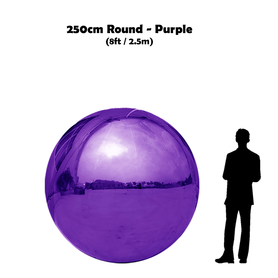250cm purple round ball
