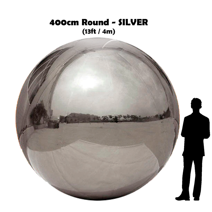 Giant Silver Mirror Ball 4m 13 Ft Round