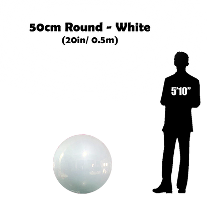 Buy Inflatable 50 centimeters Shiny Round White Sphere