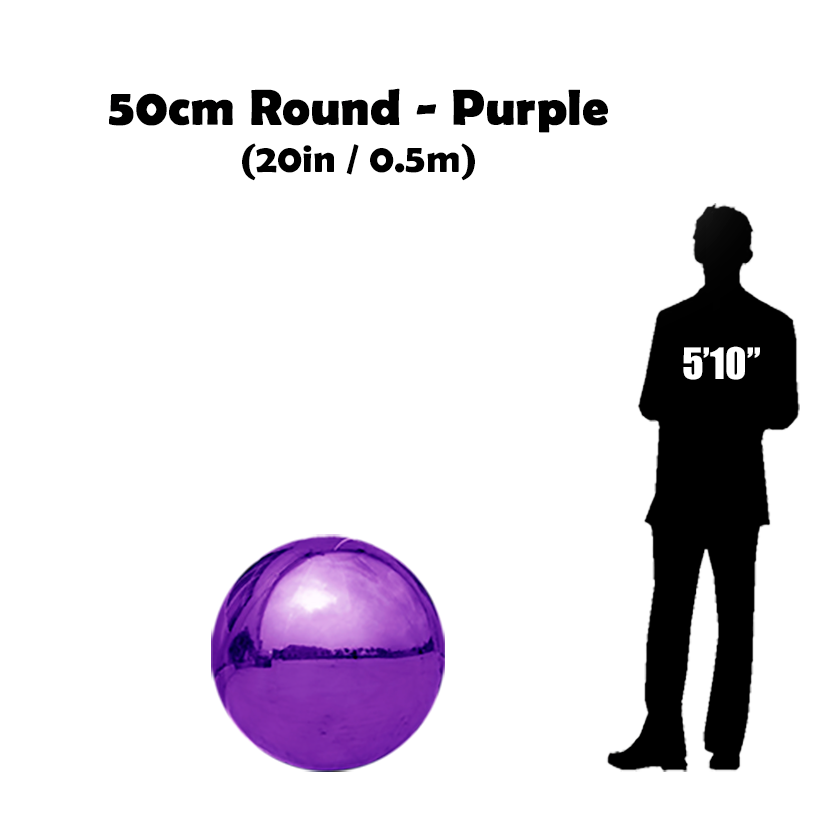 50cm round purple ball