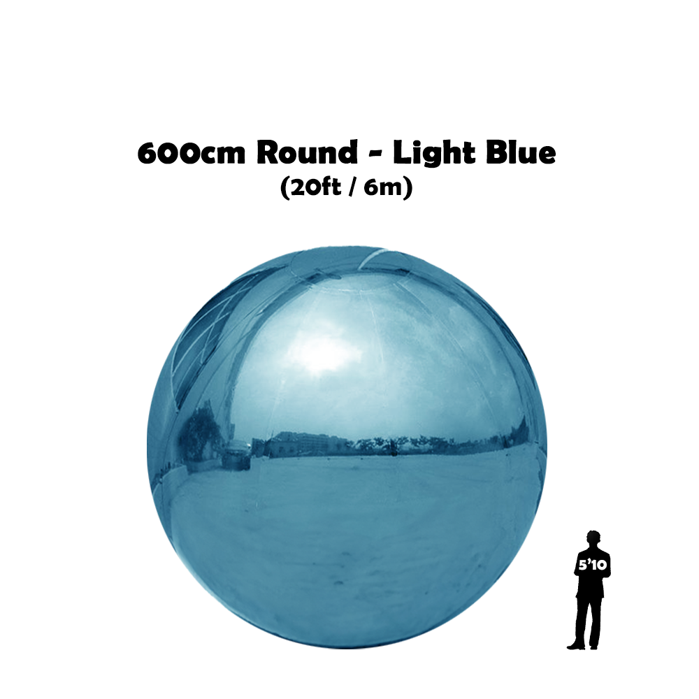 600cm light blue round big shiny ball