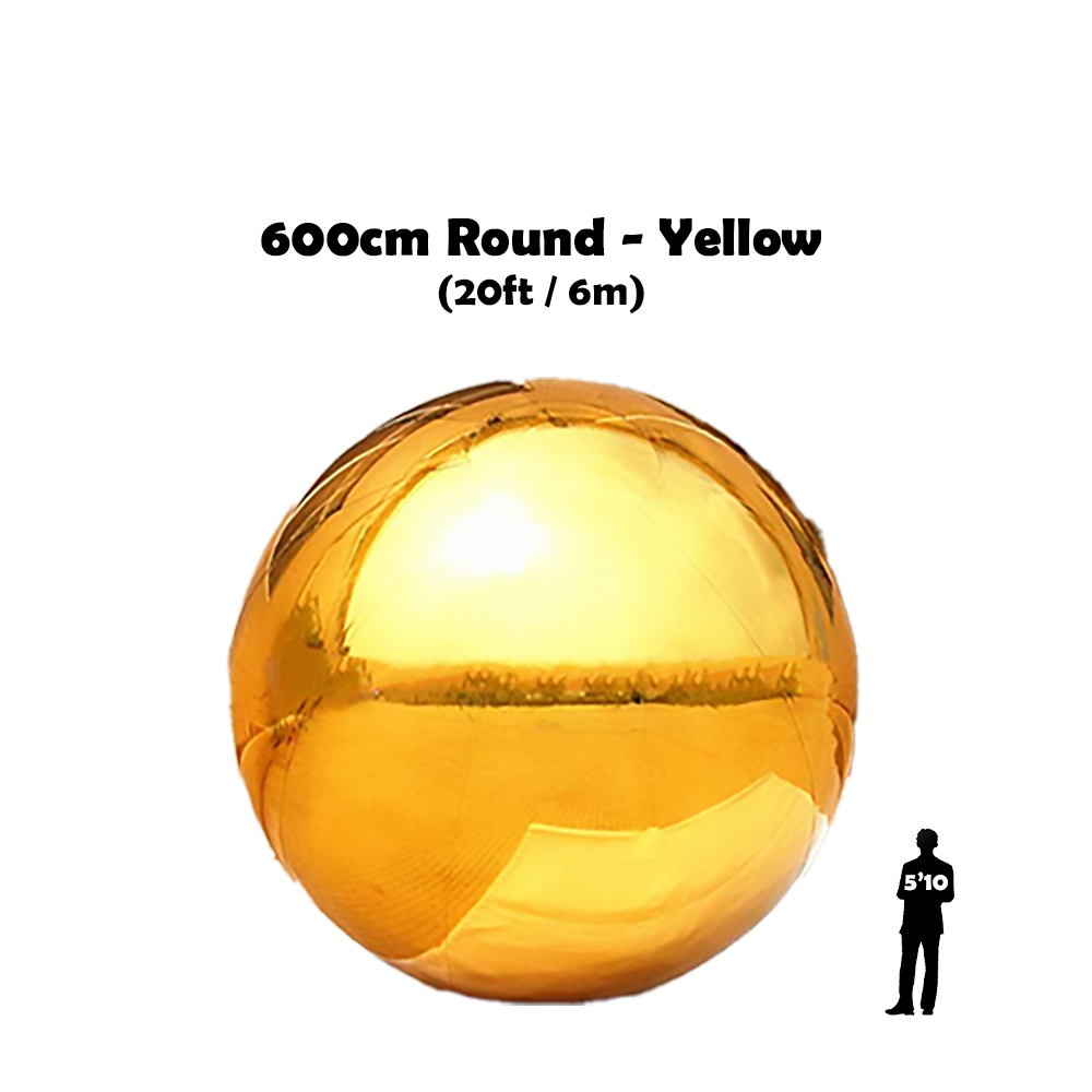 600cm Round Yellow Shiny Ball