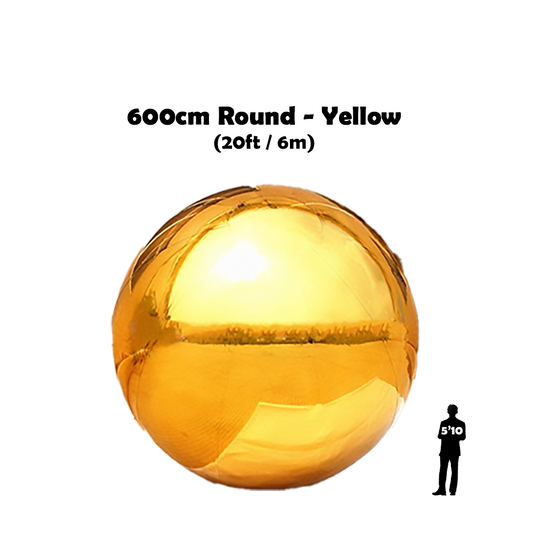 600cm Round Yellow Shiny Ball