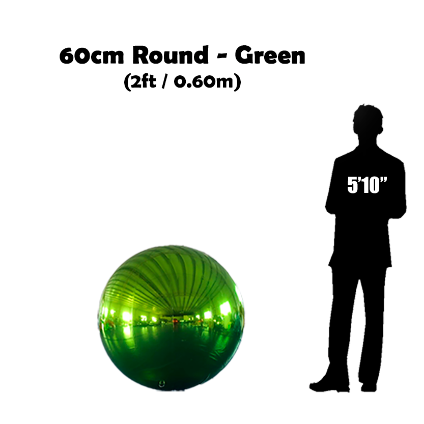 Buy 60cm round green inflatable ball