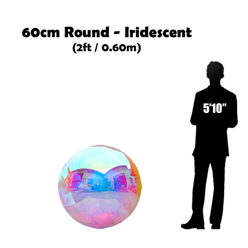 Iridescent Inflatable Spheres Buy Inflatable Shiny Ball Sphere - Iridescent - 2ft/ 60cm – Party Source