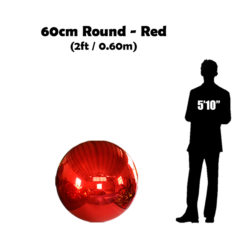 Buy 60cm round red sphere