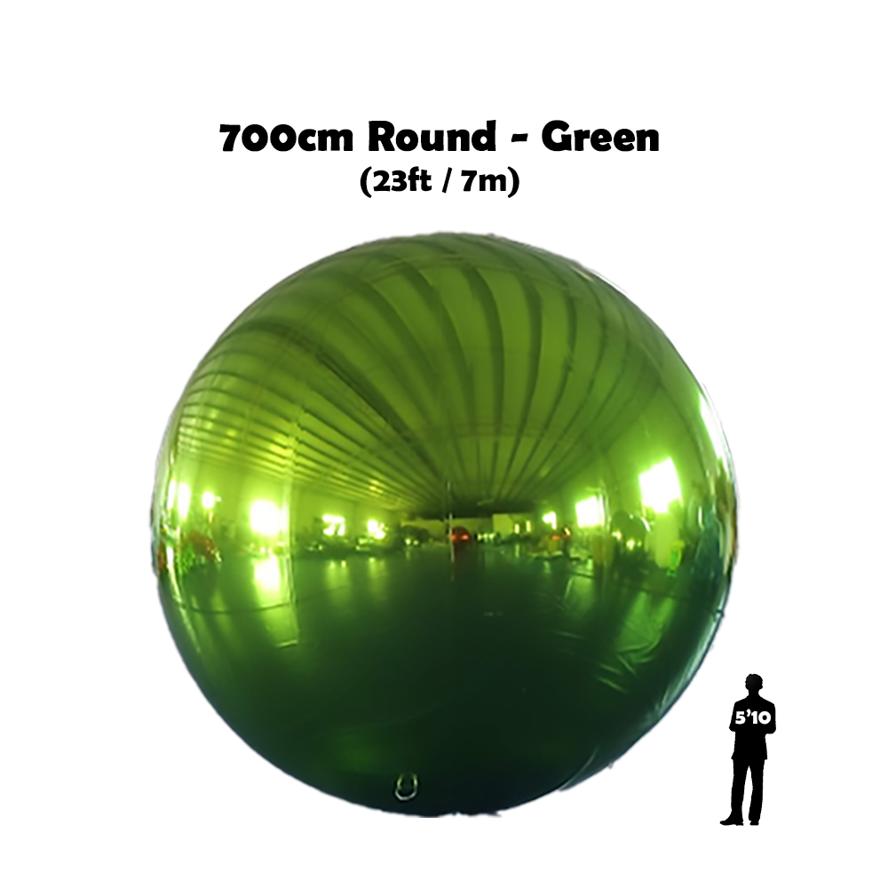 700cm Round Green Shiny Ball