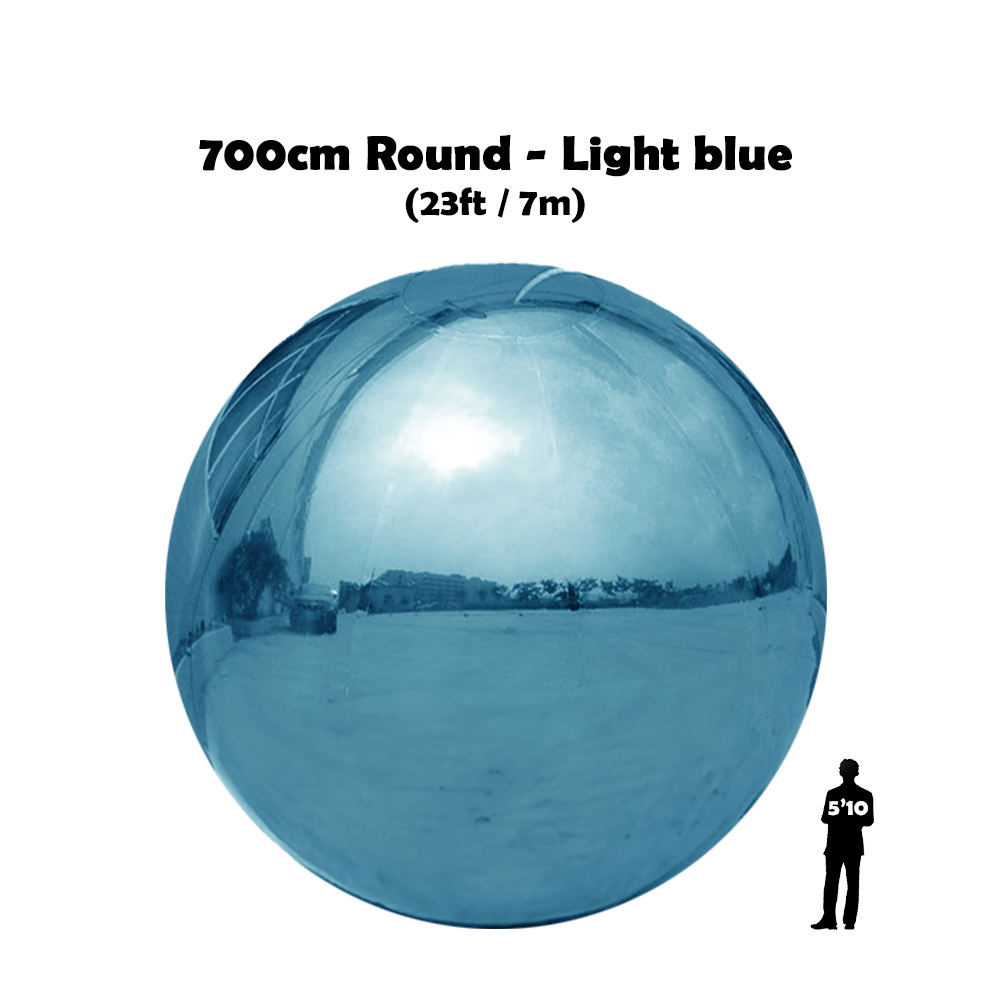 700cm light blue round big shiny ball