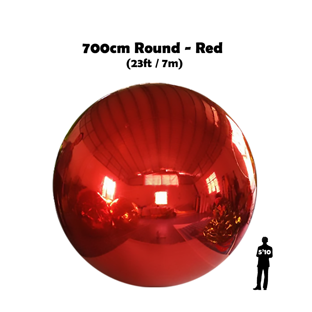 700cm Round red shiny ball