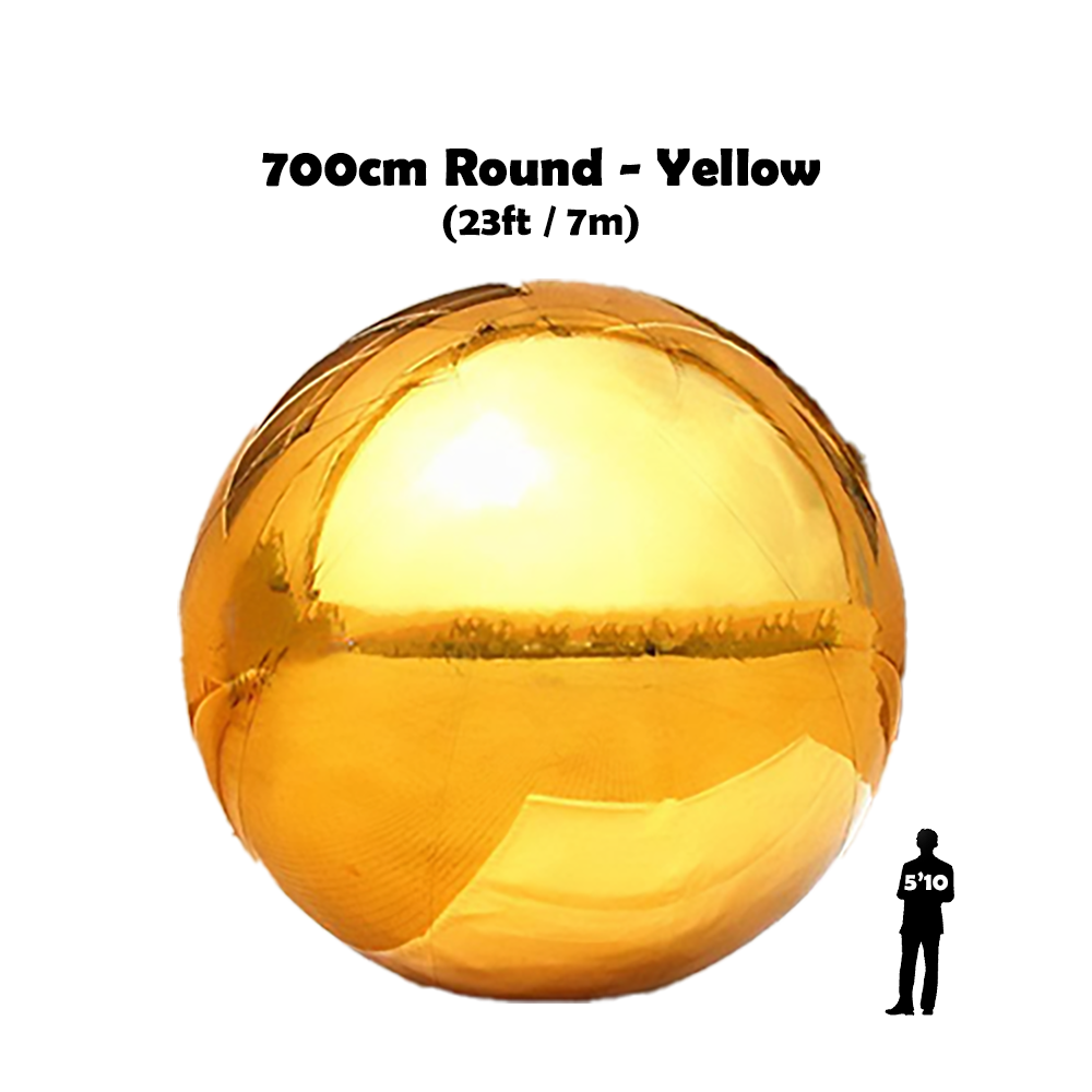 700cm Round Yellow Shiny Ball