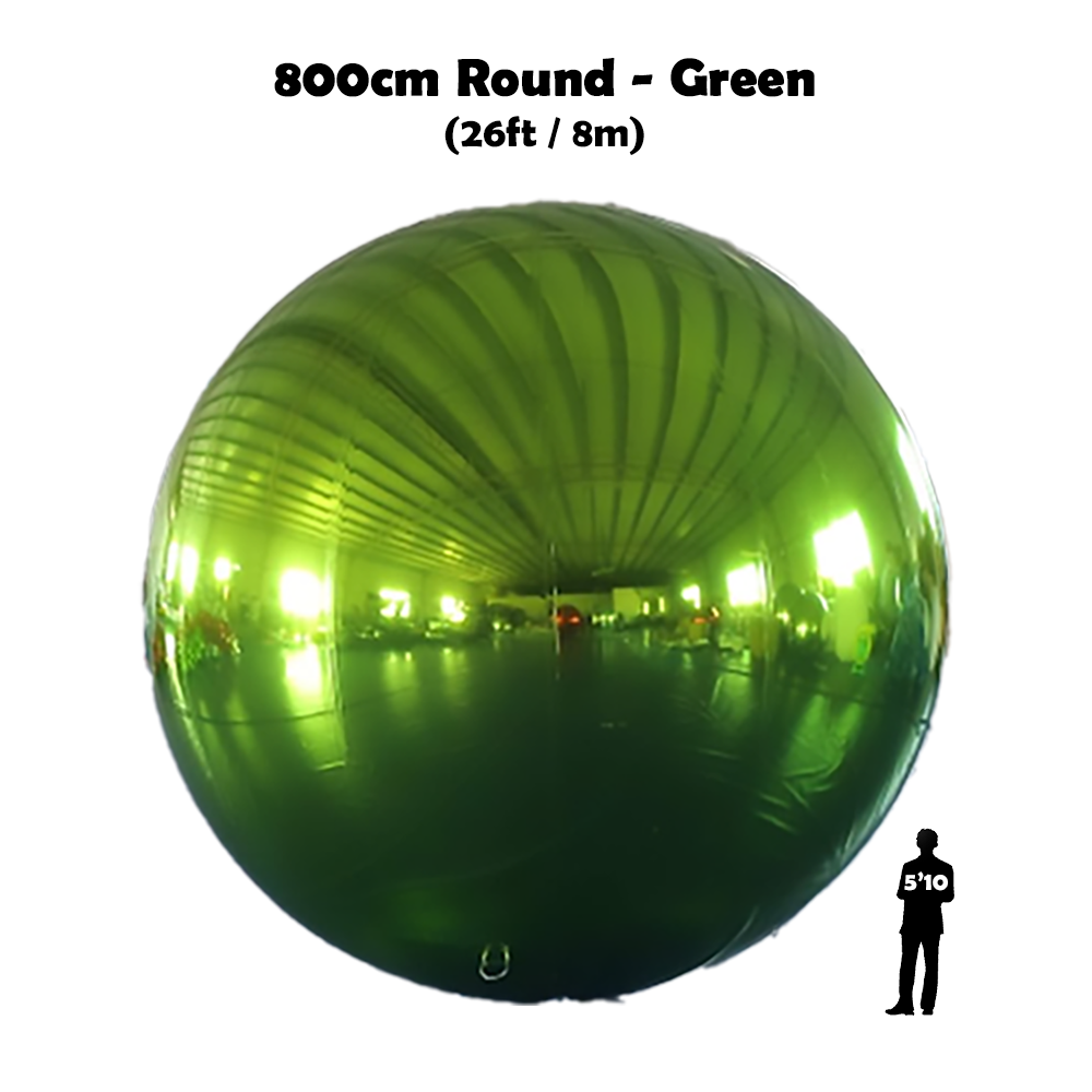 800cm Round Green Shiny Ball