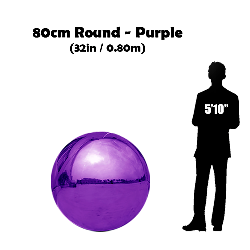 80cm round purple ball