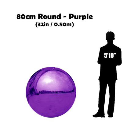 80cm round purple ball