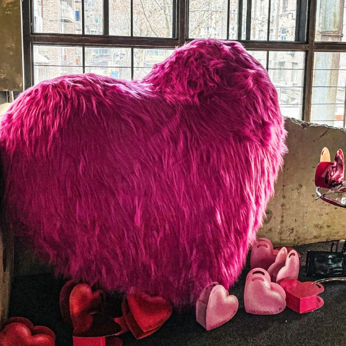 Large Inflatable Heart Buy Inflatable - Giant Plush Heart - 6.5ft (2M) Hot Pink – Party Source