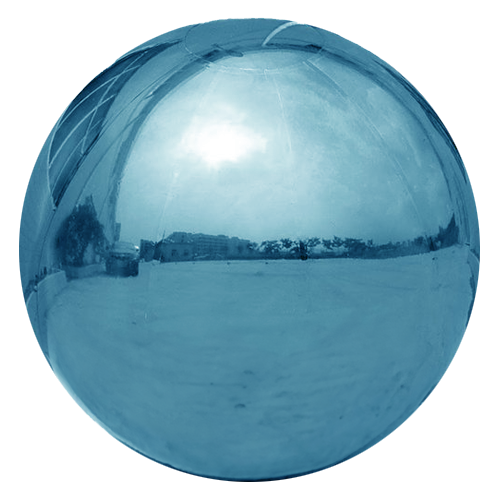 Inflatable Shiny Mirror Ball Sphere - Light Blue - 5ft / 150cm